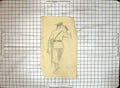Antique Old Print Black And White Sketch Helen Mckie War Uniform Man Salute