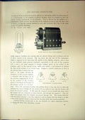 Old Antique Print Dynamo Magneto Machine Commutator Currents Diagram 1908 20th