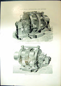 Old Print Generators Schuckert Disc Machine Overtype Dynamo Ironclad 1908 20th