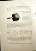 Antique Print Induction Motor Squirrel Cage Rotor Starting Resistance 1908 20th