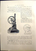 Old Early Bisschop Gas Engine Benier First Lenoir Gas Engine 1860 190 Victorian