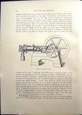 Original Old Antique Print Dugald Clerk Gas Engine Economic Gas Motor 1908 20th