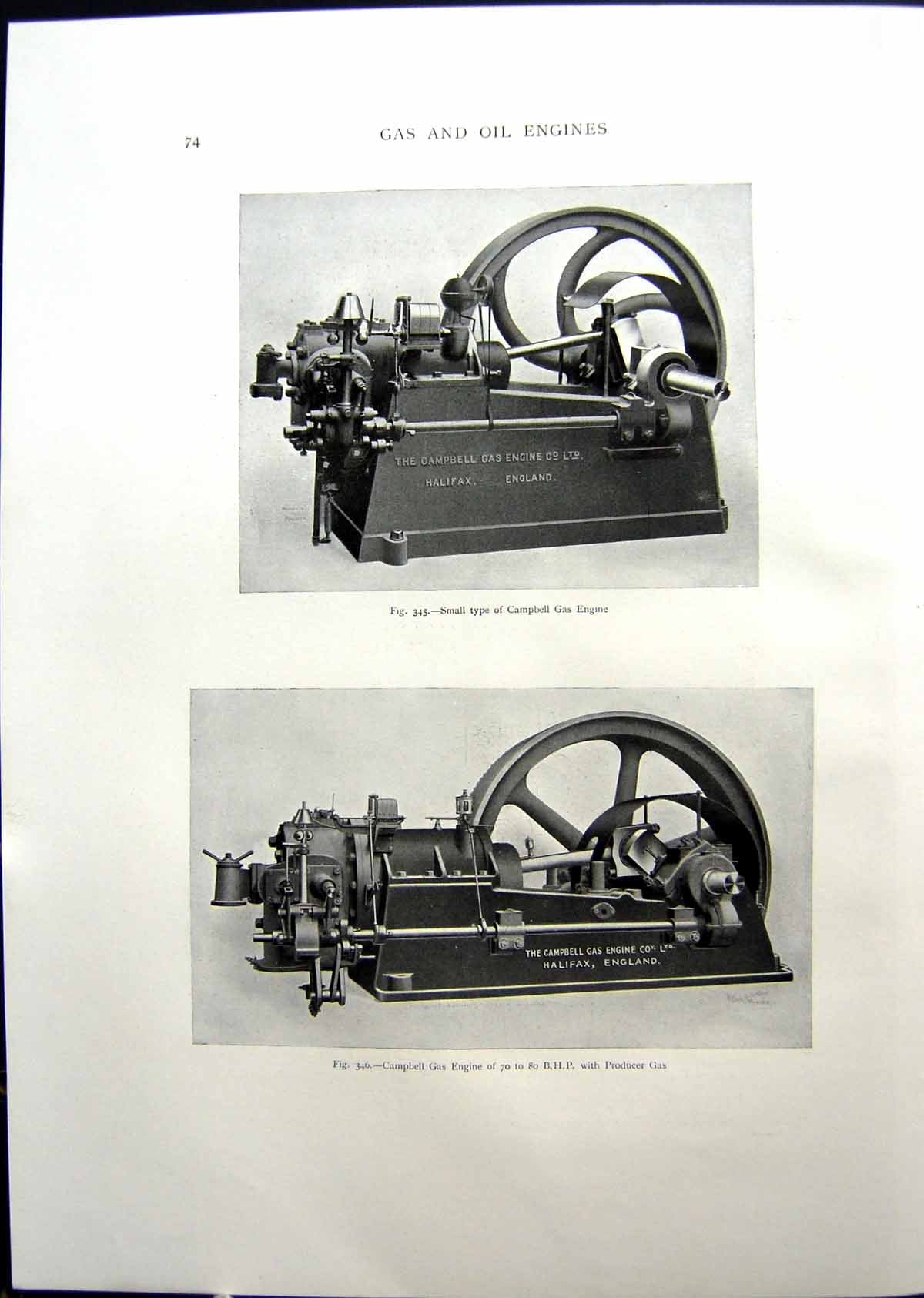 Old Campbell Gas Engine Martini Engine Lablin Three Cylinder Engine