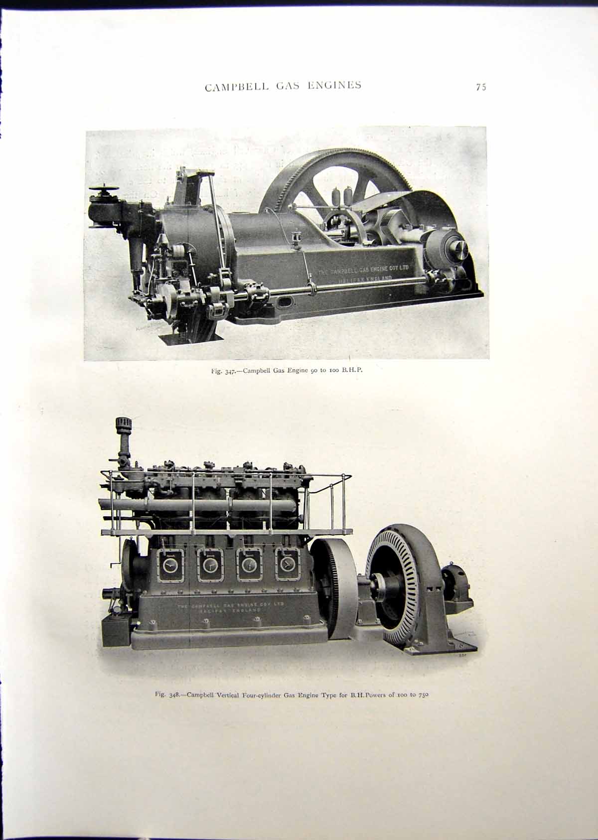 Old Campbell Vertical Four Cylinder Gas Engine National Gas Engine 19 20th