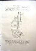 Old Antique Print Carburettor Ragot Oil Engine Crossley Oil Engine 1908 20th