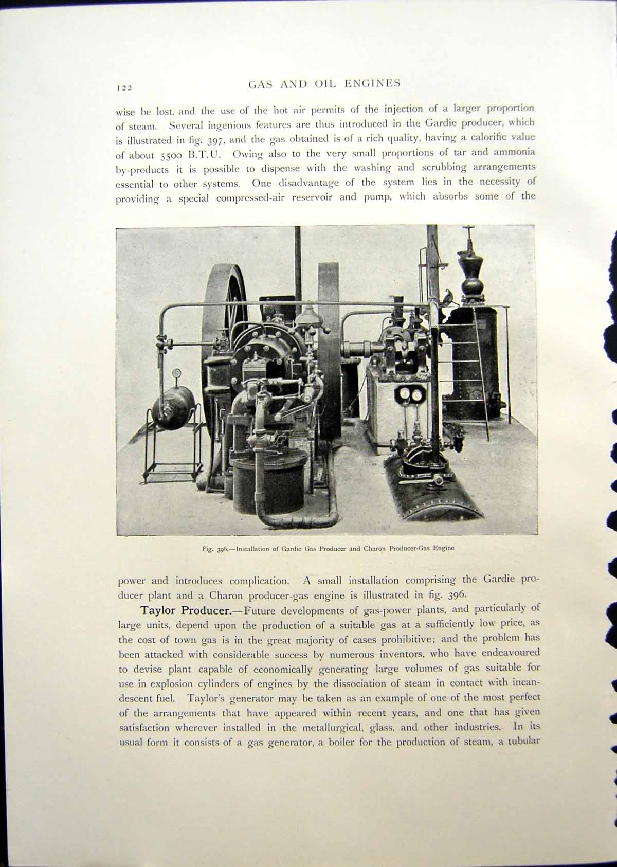Old Installation Gardie Gas Producer Charon Producer Gas Engine 1908 20th