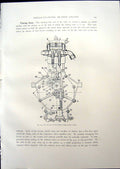 Antique Print De Dion Bouton Single Cylinder Engine Side External View 1908