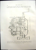 Old Elevation Siddeley Motor Turgan Chassis Four Cylinder Crank 1908 20th