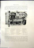 Old Daimler Four Cylinder Engine Valve Side Half Time Shaft Side 1908 20th