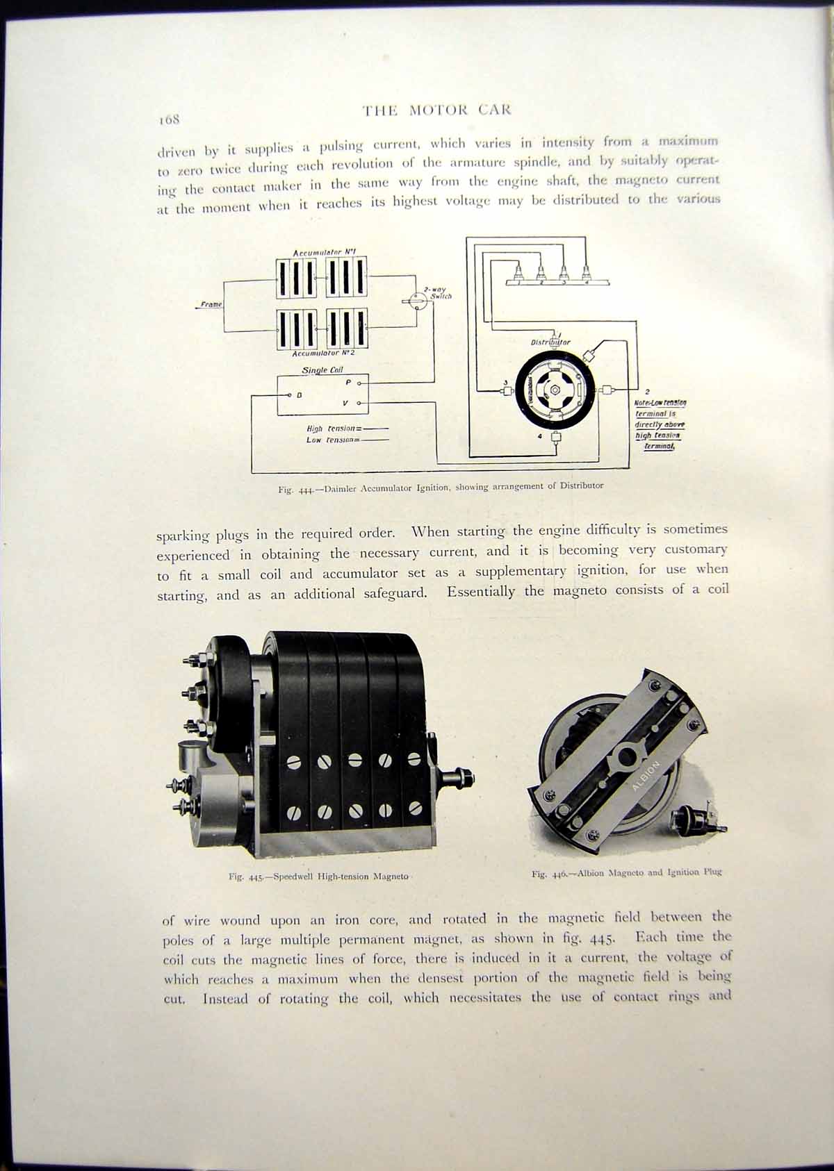 Old Daimler Accumulator Ignition Albion Magneto Argyll Ignition 1908 20th