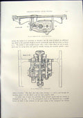 Antique Old Print Siddeley Gear Box End Elevation Side View Shaft Brake 1908