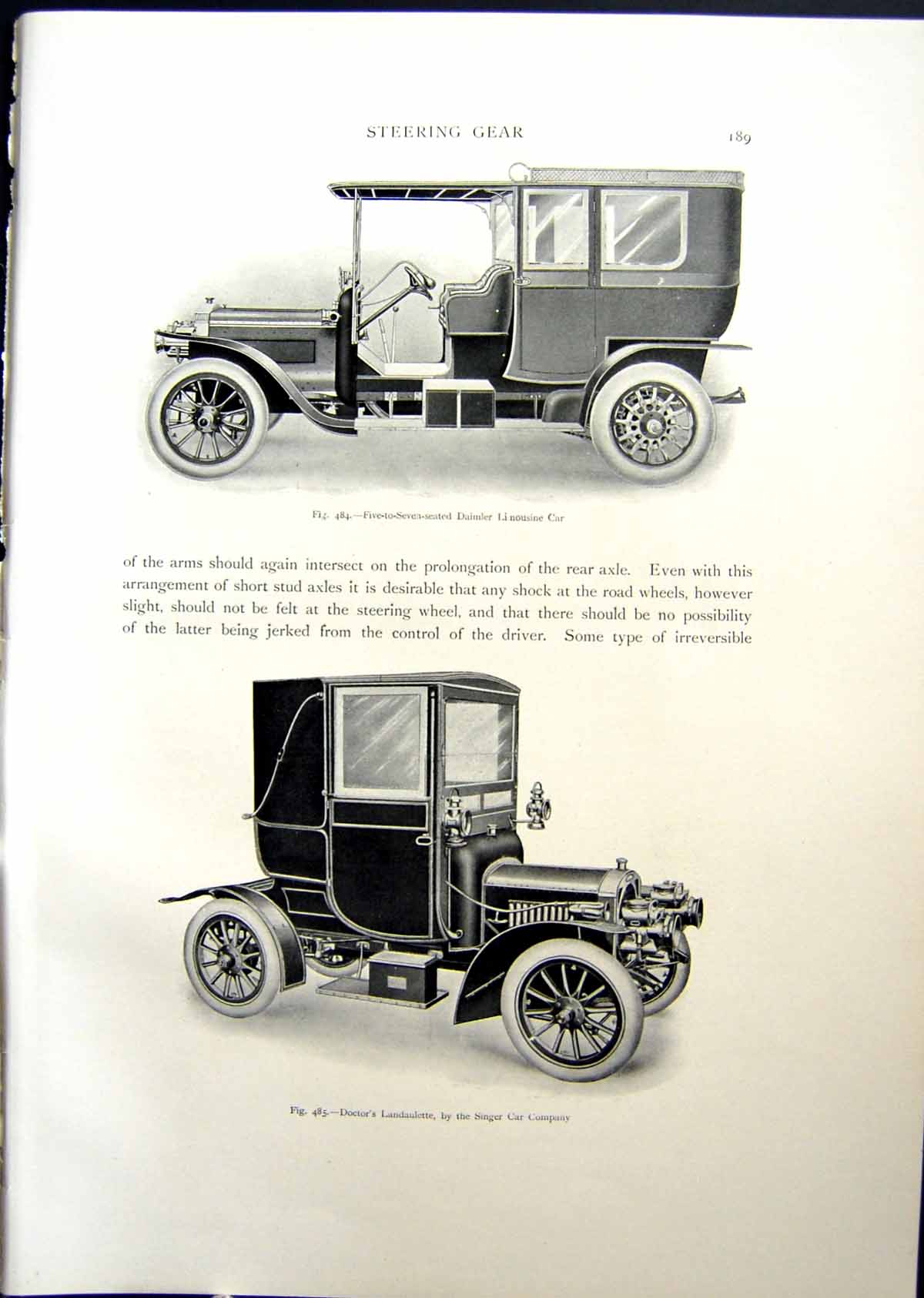 Old Daimler Limousine Doctors Landaulette Daimler Shooting Brake 1908 20th