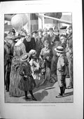 Antique Print Egyptian Conjuror Board Orient Line Steam-Ship Port Said 1889