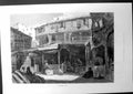 Original Old Antique Print The Bazaar Cairo Egypt Smoking Egyptians 1881 19th