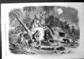 Antique Old Print Overflow The Nile Destruction Village Shubrah-Namlah 1863