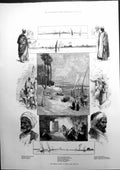 Old Artist In Egypt Bedouin Sellers Pyramid Railway Cairo Sheik 1882 Victorian