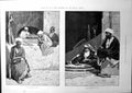 Antique Old Print Egypt As It Is Sketches Arab Baker Corn Merchant Cairo 1882