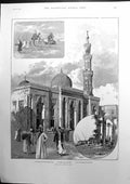 Old Life In Egypt Mosque Saida Zeynab Cairo Banks Nile Genzerah 1893 Victorian