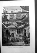 Old Print TheˇCrisisˇInˇEgyptˇTheˇTurkishˇCarpetˇBazaarˇCairoˇSketchˇ1881 19th