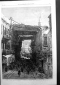 Old A Street In Cairo By E Hildebrandt Pall Mall Water Colour 1867Victorian