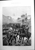 Old Antique Print TheˇWarˇBetweenˇServiaˇAndˇBulgariaˇDragomanˇPassˇ1885 19th