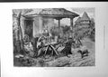 Old Shoeing Oxen And Horses At A Servian Smithy Farm-House Dog 1885Victorian