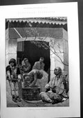 Old Print Disturbed Districts A Public Wash At Dulcigno Men Fountain 1880 19th