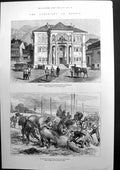 Old Print The Austrians In Bosnia General Philippovichs Serajevo Hq 1878 19th