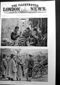 Old Print Japanese Engineers Laying A Military Telegraph War In Asia 1894 19th