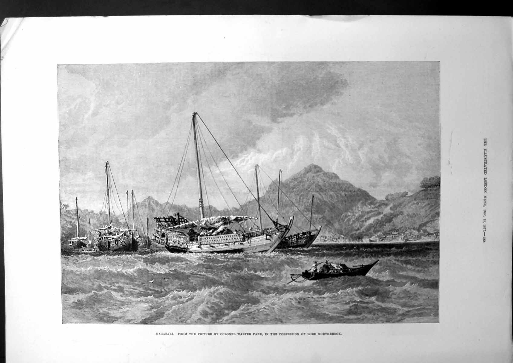 Old Nagasaki From The Picture By Colonel Walter Fane Northbrook 1877 Victorian
