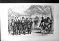 Antique Print Japanese Government Officials Paying Respects To Mikado 1877 19th
