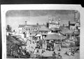 Original Old Antique Print Ucknow Bazaar Over The Bridge Near The Goomtee 1857
