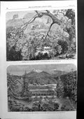 Antique Print Peterhoff Simla Summer Residence Governer-General India 1863 19th