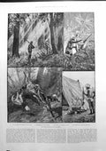 Old My First Buffalo-Hunt In India Shikaree Forest Broken Rifle 1891 Victorian