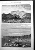 Antique Print New Telegraph To India Working Party Argore Gwader Town 1863 19th