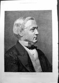 Old Antique Print Professor Max Muller The University India Portrait 1878 19th