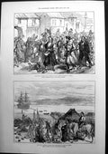 Old Print The War Called Out To Work Varna Landing Troops Munitions 1877 19th