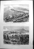 Old Print War In Asia Fighting Near Rustchuk Turks Russians Retreat 1877 19th