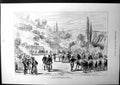 Antique Old Print The War Watering Horses At Shumla Sketch Turkish Army 1877