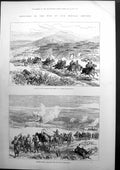 Old Antique Print Sketches The War Cossack Scouts Bringing Wounded 1877 19th