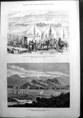 Antique Old Print The War Field Ambulance Before Plevna Orkhanieh Mound 1877