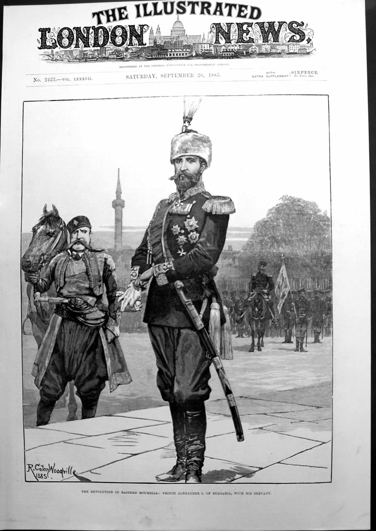 Old The Revolution In Eastern Roumelia Prince Alexander Bulgaria 1885 Victorian