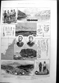 Antique Print DanishˇExpeditionˇToˇTheˇEastˇCoastˇOfˇGreenlandˇNativesˇ1886
