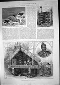 Old Colonial Exhibition New Zealand Victim Kea Maori Tomb Fernery 188 Victorian