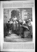 Original Old Antique Print Administration Sacrament In Abyssinian Church 1808