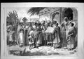 Original Old Antique Print Abyssinian Church Festival Palm Sunday 1868 19th