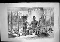 Antique Old Print Priest Spinning Sacred Cotton Dahomey Spread Nets Dry 1877