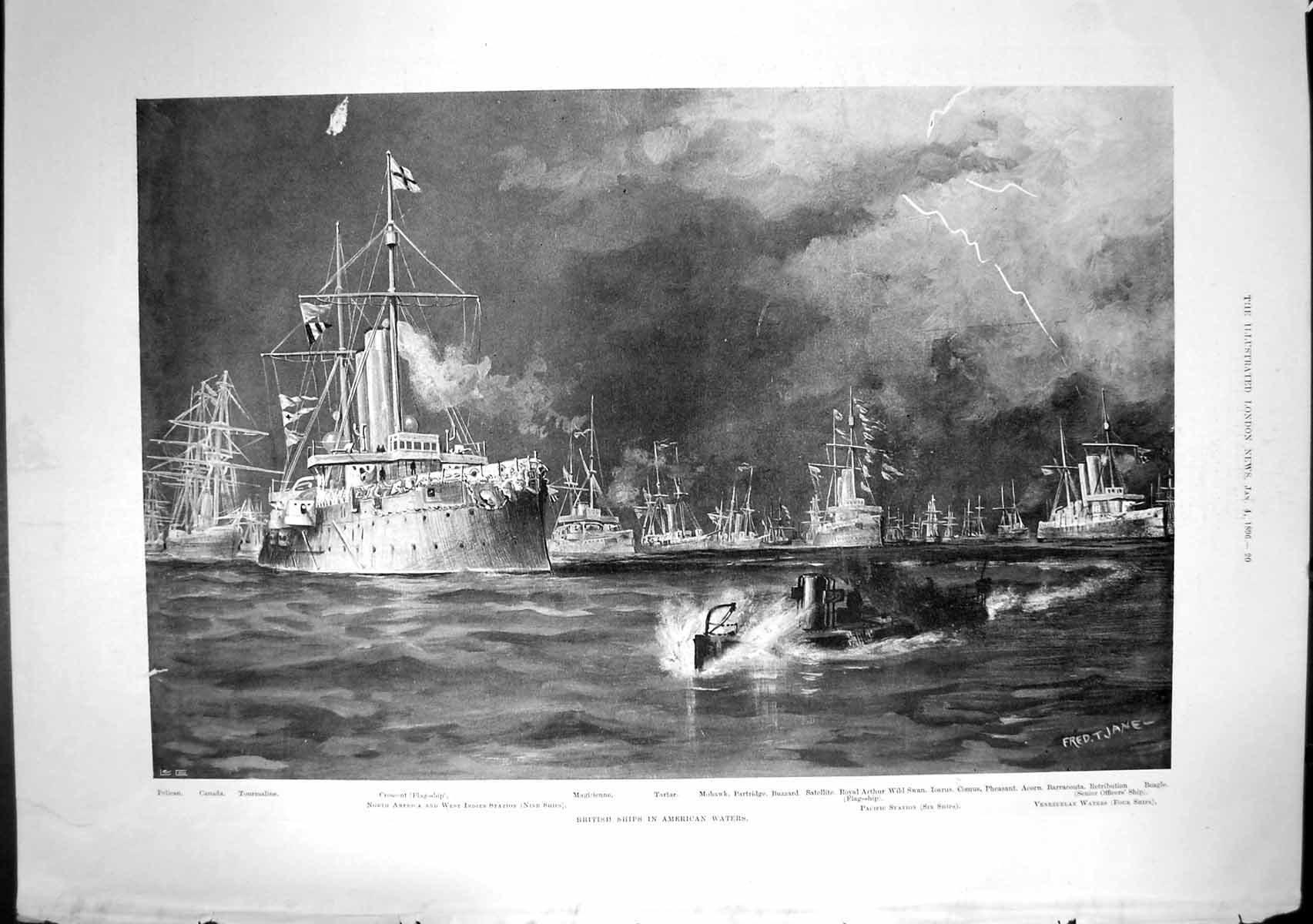 Old British Ships American Waters Magicienne Tartar Pelican Acorn 189 Victorian