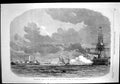 Antique Print Experimental Firing Bellerophon Royal Sovereign Spithead 1866