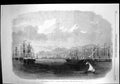 Original Old Antique Print Ceremonial Fleet Anchor Roads Suez Red Sea 1869 19th
